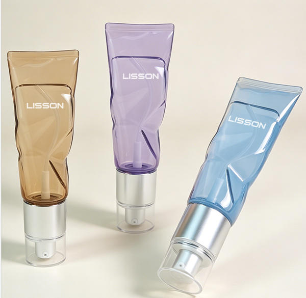 irregular cosmetic tube with pump irregular cosmetic tube with pump