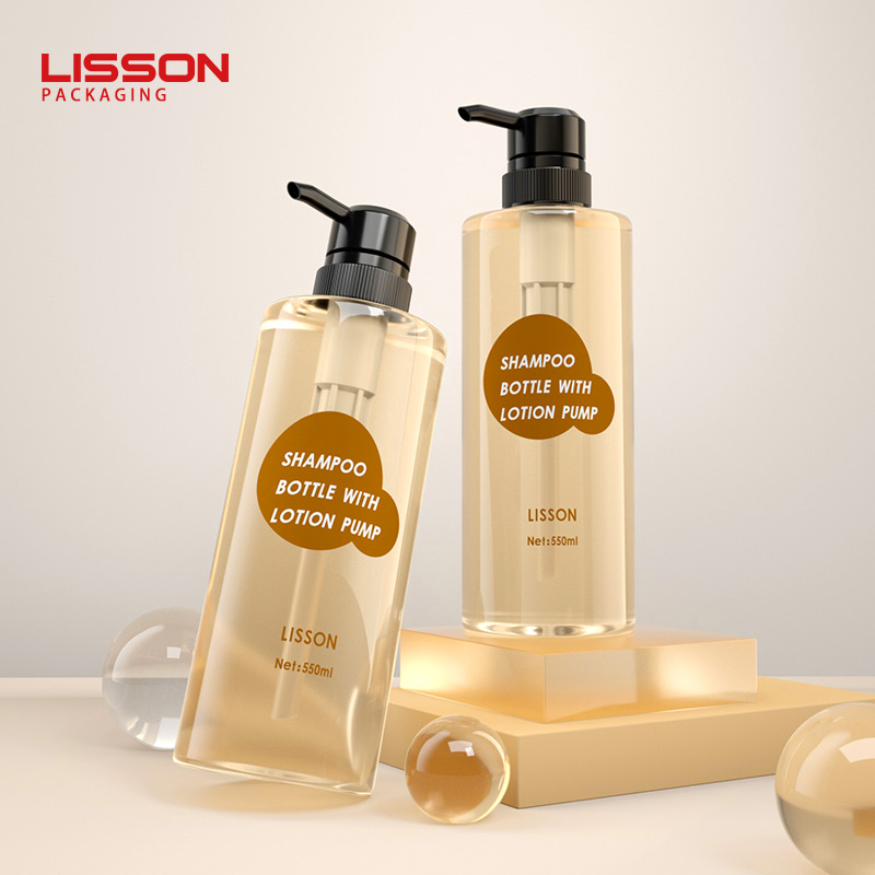 Transparent Shampoo Bottle with Lotion Pump