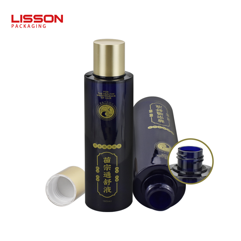 Black Color PETG Round Bottle for Cosmetic
